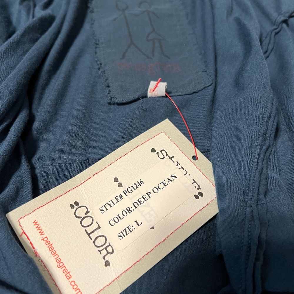 Johnny Was Pete & Greta Brea Jacket L Deep Ocean Snap Button Front Pockets NWT - Picture 5 of 9